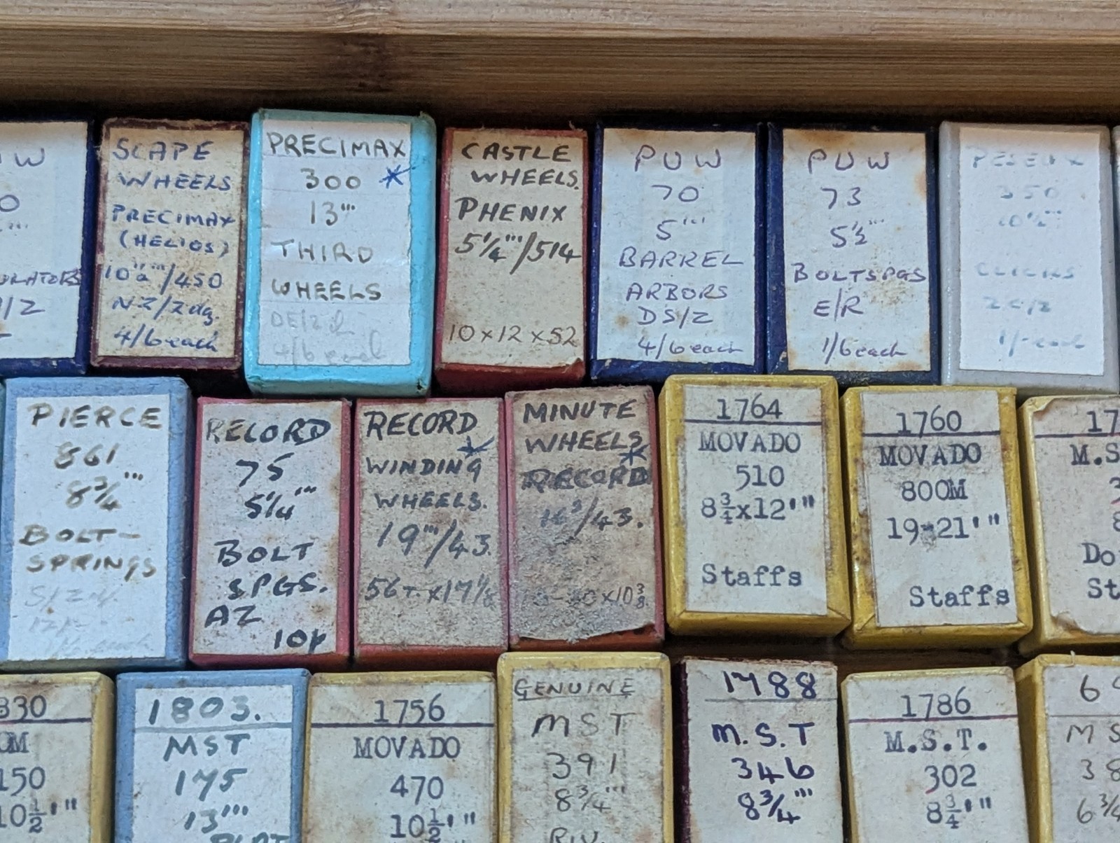 Watch Parts, New Old Stock in Boxes, Various Makes / Cals, Peseux, PUW etc #R609