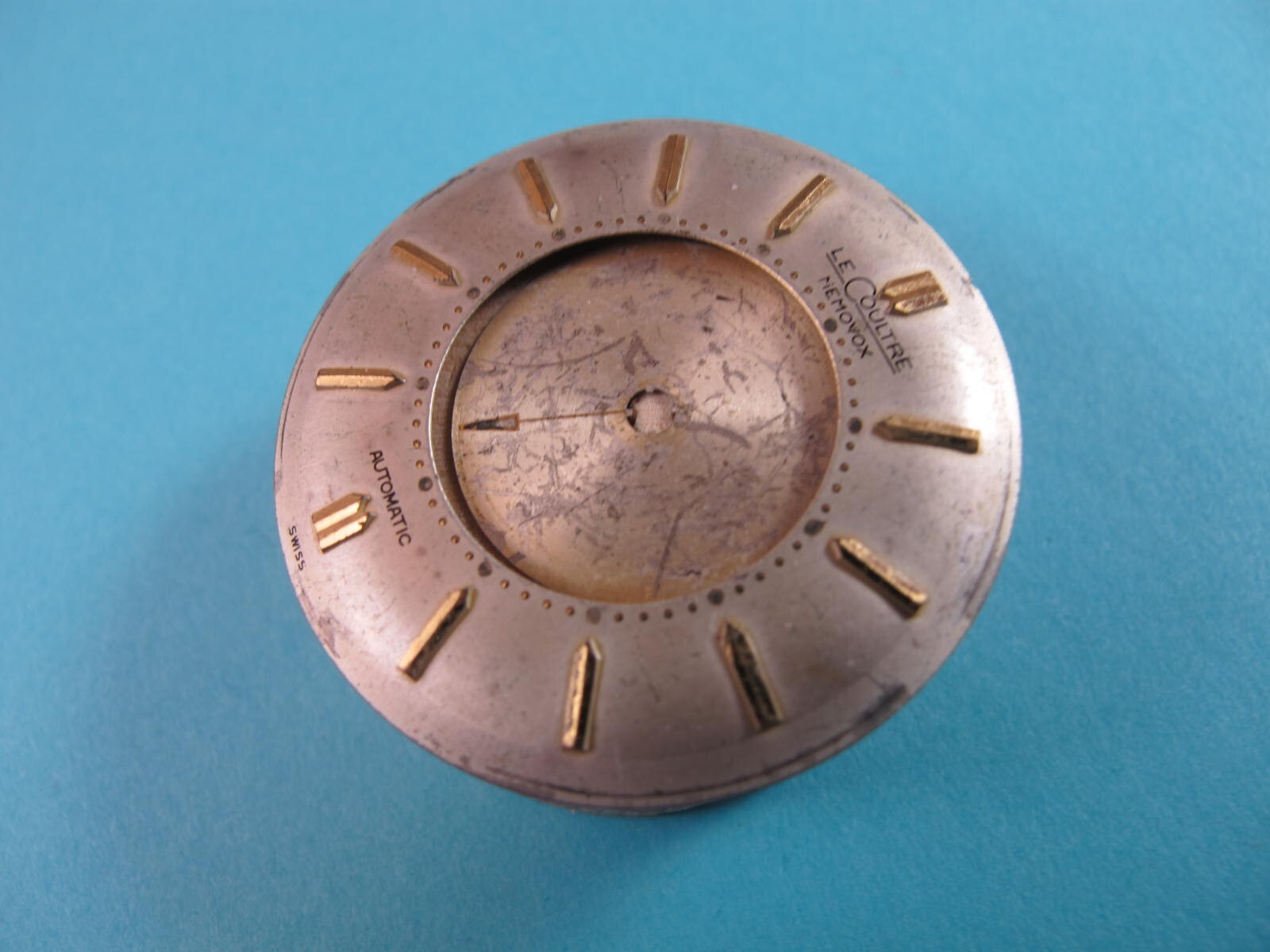 LECOULTRE AUTOMATIC CALIBER 815 MEMOVOX DIAL SET DATED 1958 FOR YELLOW CASE
