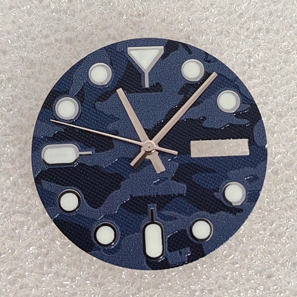 28.5mm NH36 Camouflage Dial Green Luminous for NH36/4R Movement Watch Accessorie