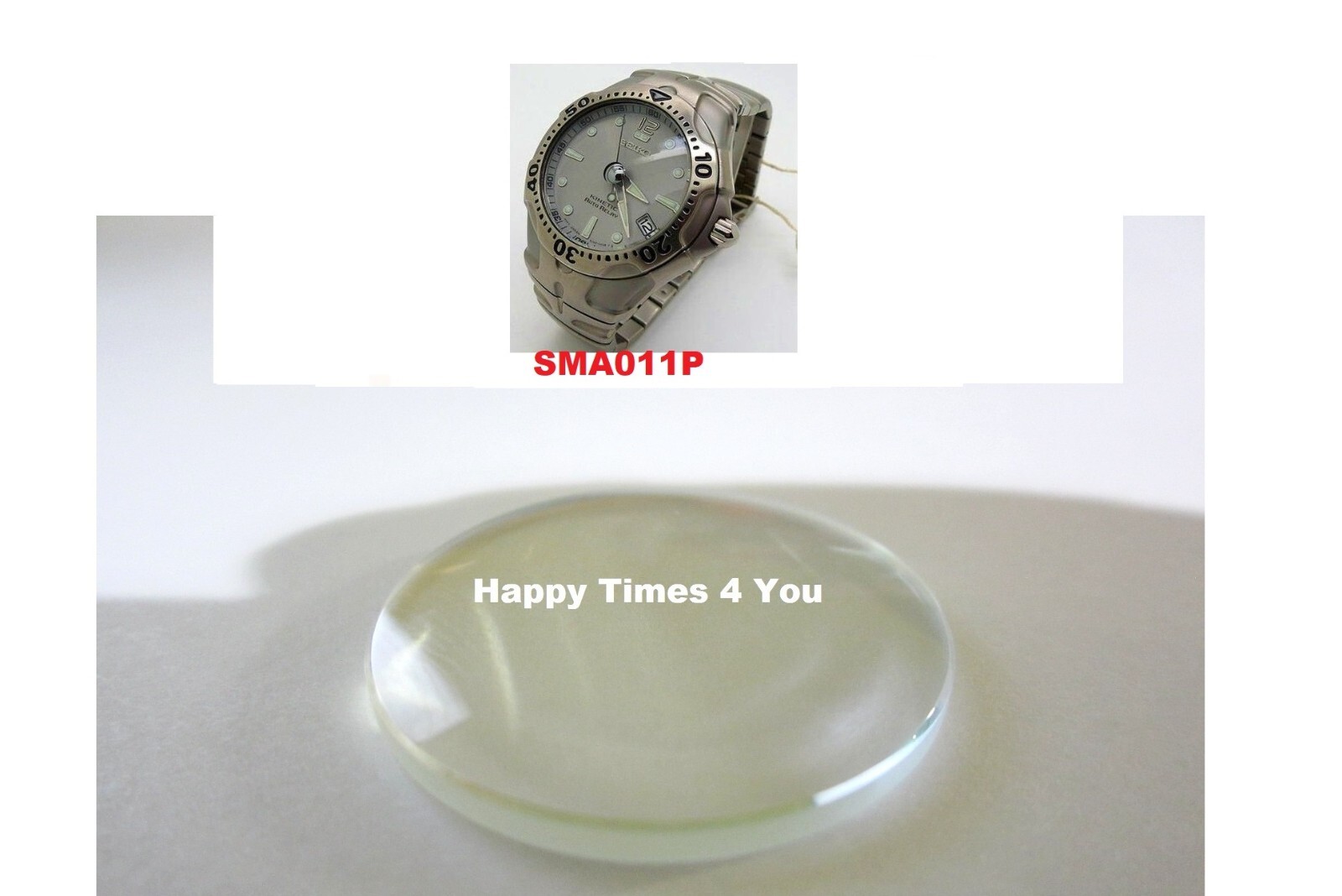 Seiko Kinetic Auto Relay Watch Crystal Replacement SMA011P