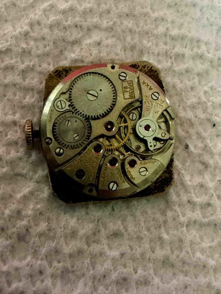 Watchmaker Estate Wittnauer cal.76 Revue Watch Movement With Dial