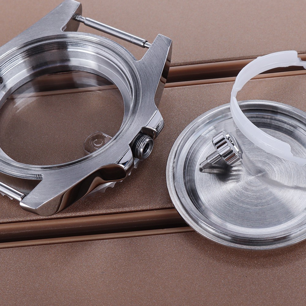 FEIYASHI 40mm Brushed Steel NH35 Watch Case Sapphire For Seiko NH35 Miyota 8215