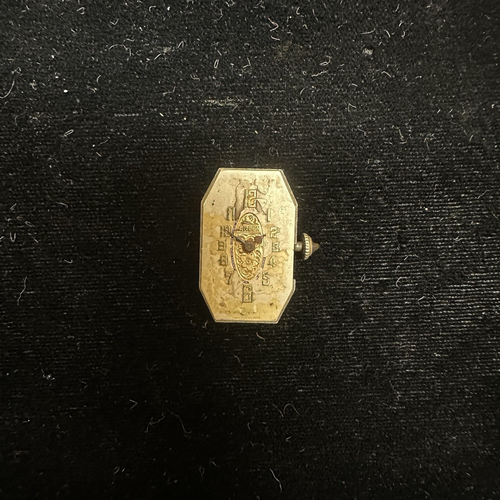 1920s Gruen Guild 15J 4 Adj Caliber 153 DECO Dial & Movement Parts Or Repair