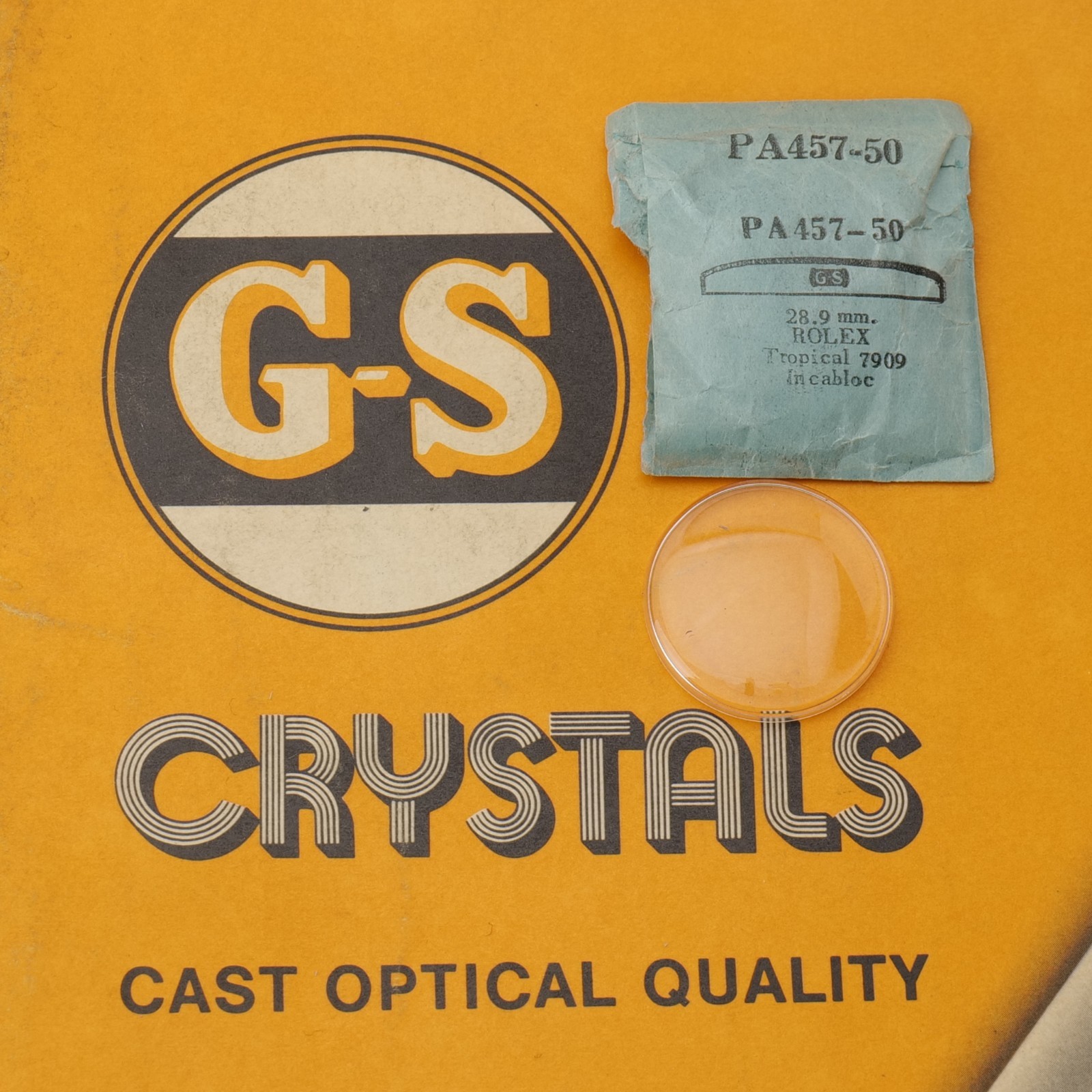 NOS GS Watch Crystal PA457-50 Rolex Tropical 7909 28.9mm New Old Stock (PA1D16)