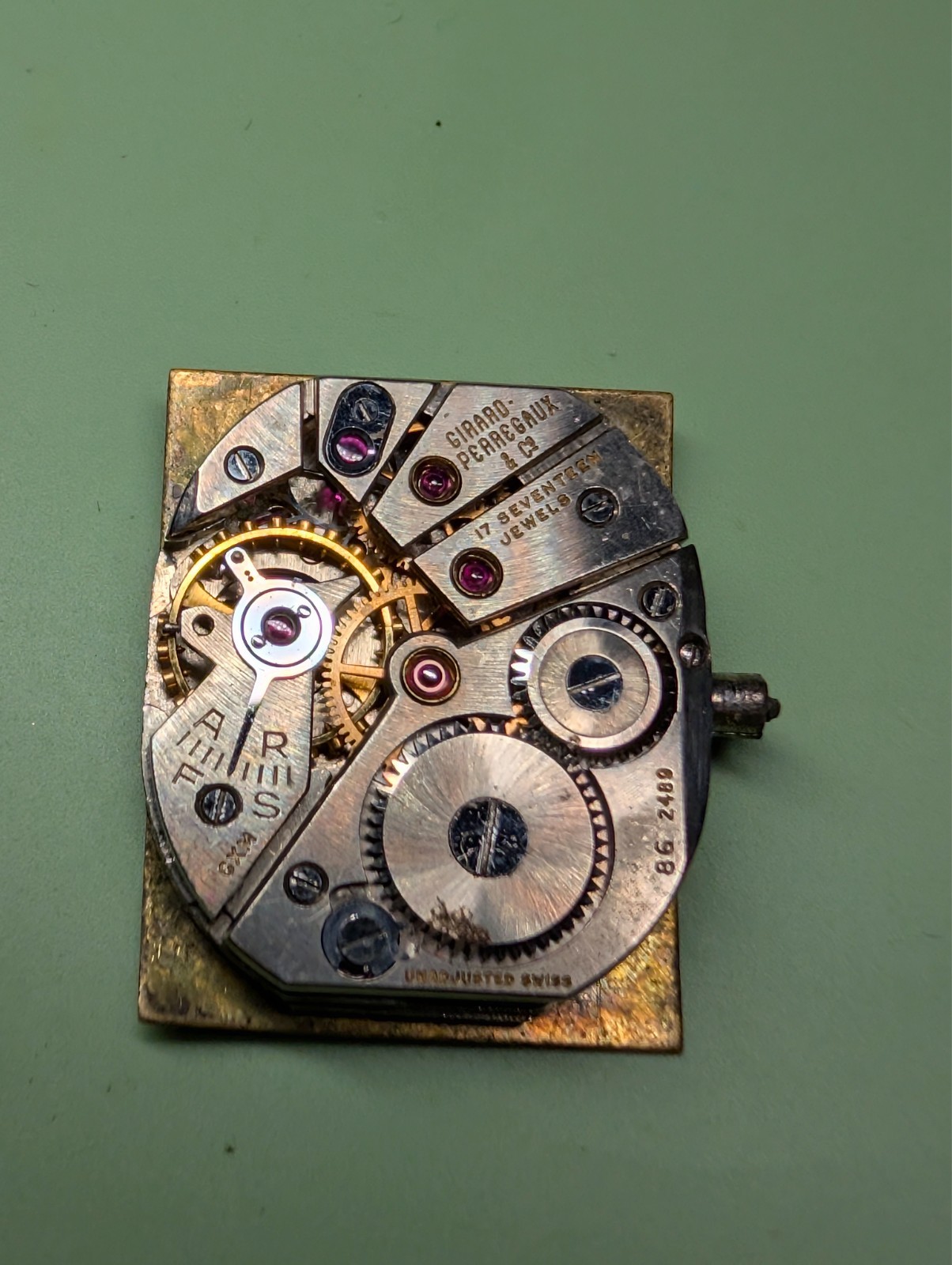 Girard Perregaux 86 Watch Movement for Parts, Bad Balance and No Hairspring, 17J