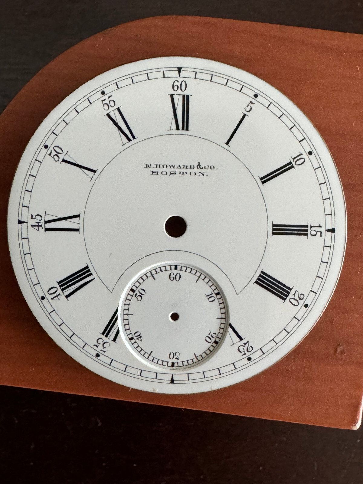 FINE VINTAGE 18 SIZE N SIZE E. HOWARD POCKET WATCH DIAL FEET @ 11.5,36,52.5