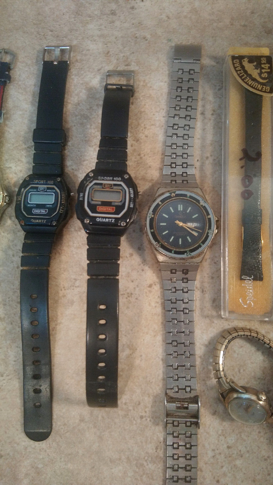 Vtg Watch Lot Parts/Repair Digital Tommy Boy Speidel Bulova 10k Geneva Armitron
