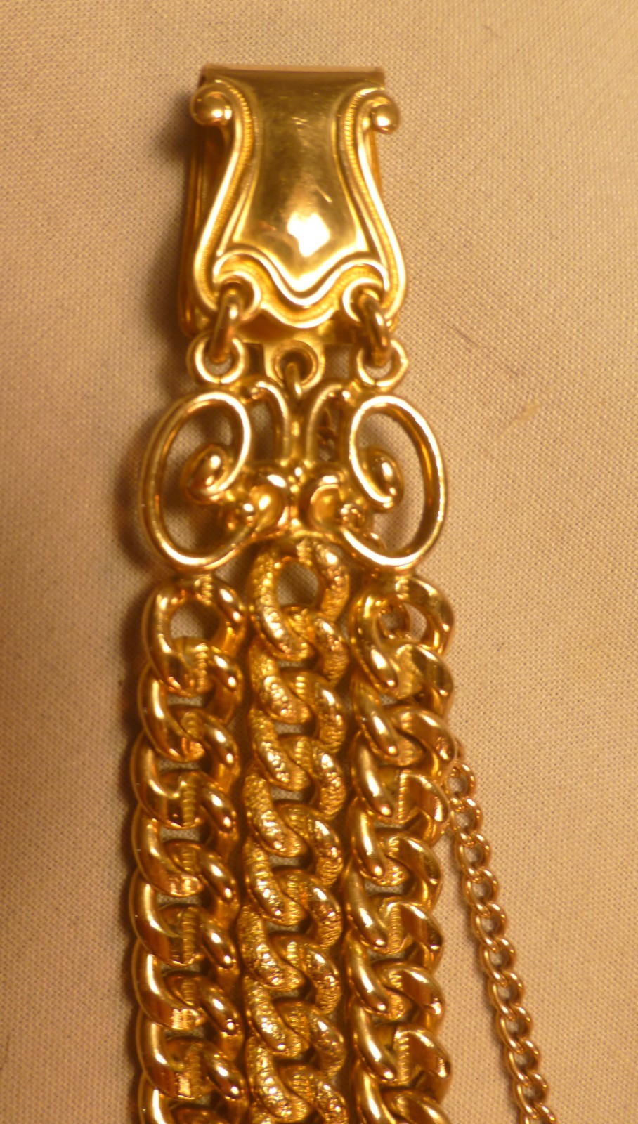 Vintage Beautiful Gold Fill & Ivory Pocket Watch Chain – -BEST OFFER-