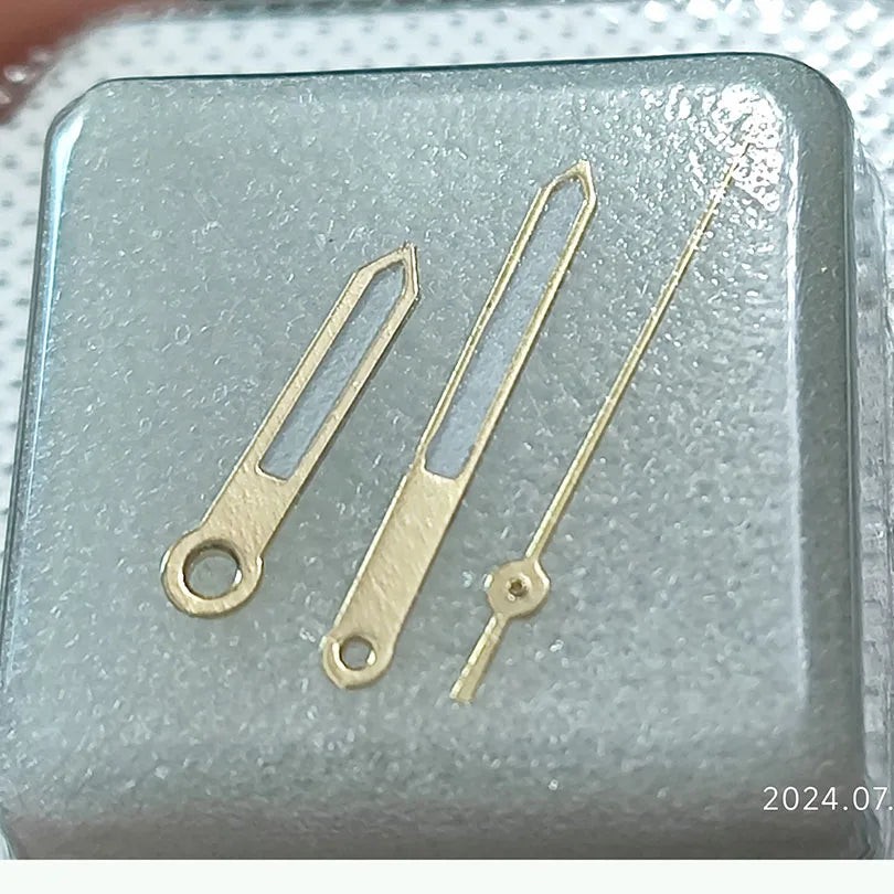 12.5mm Golden Trim Green Lume Watch Hands Set for VX12 VX32 VX43 Movement