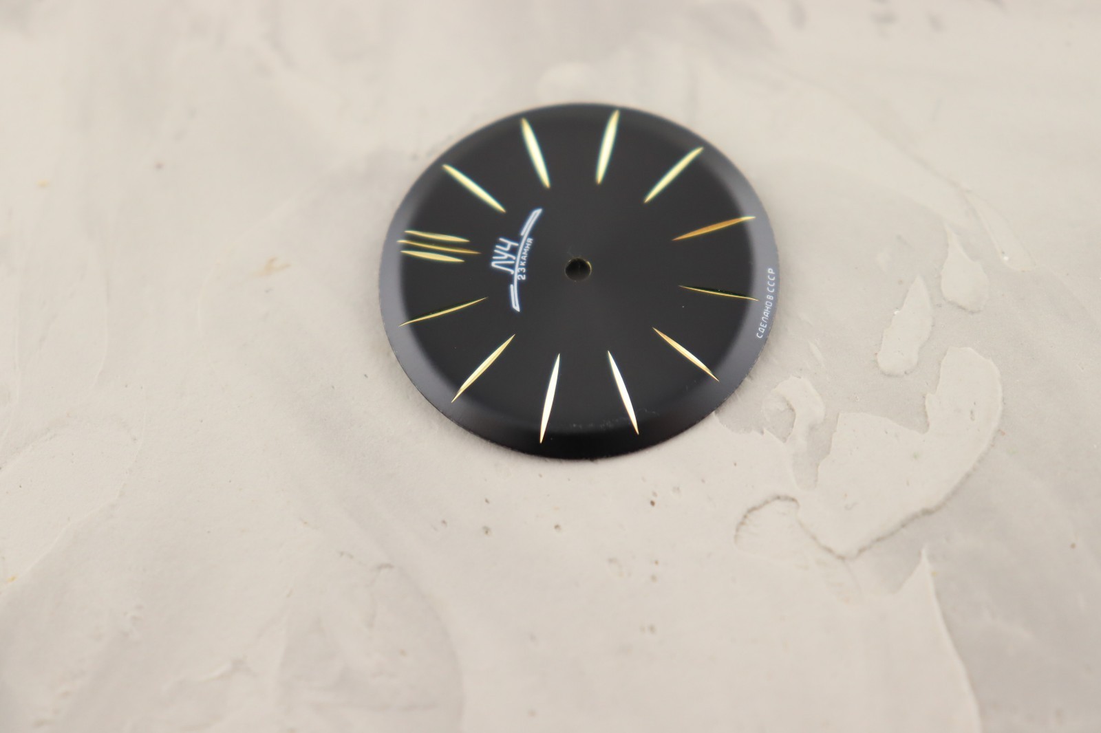 Dial for vintage Watch Poljot de Luxe, Luch. 23 jewels, wristwatches Soviet