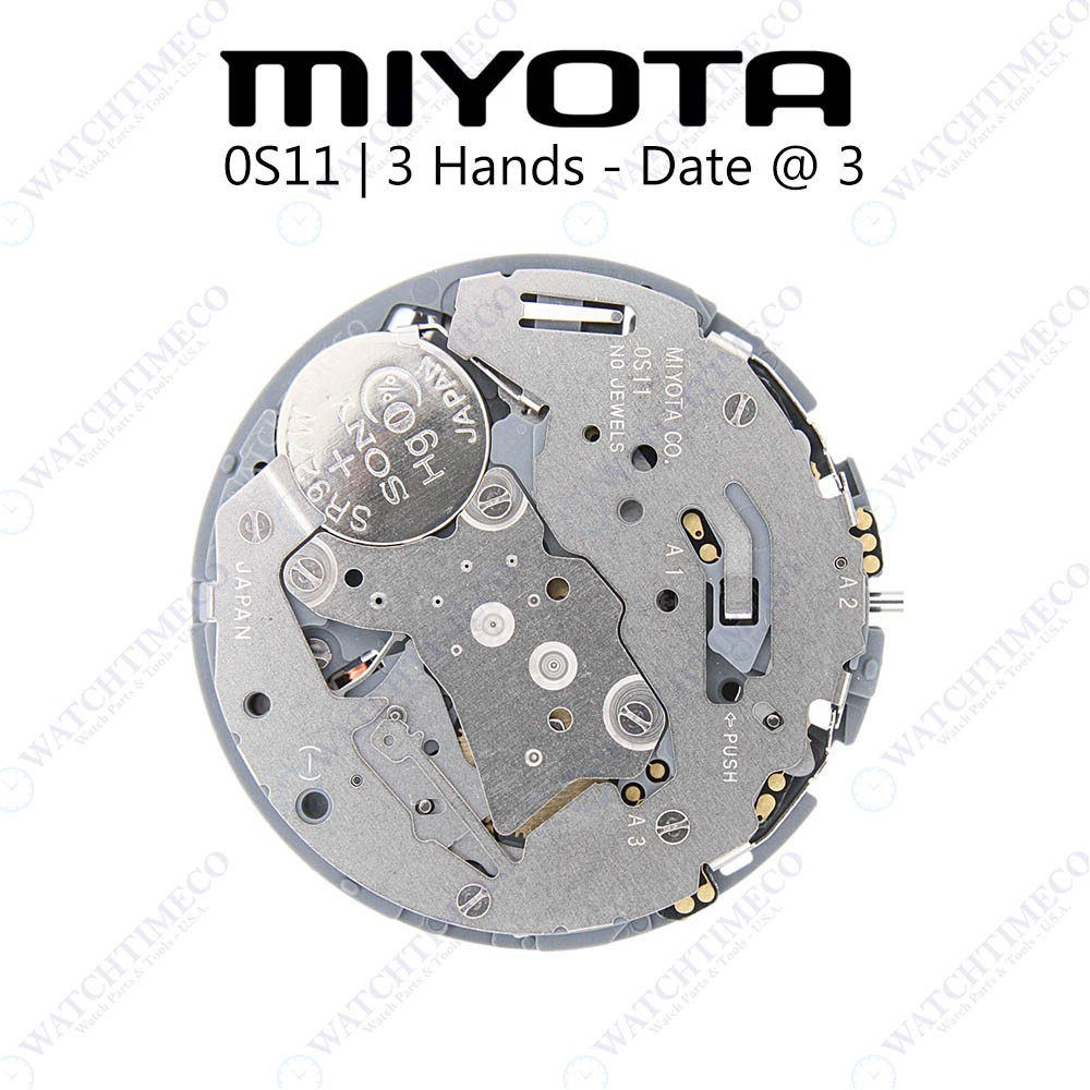 Genuine Miyota 0S11 Watch Movement Japan 3 Hands, Date at 3