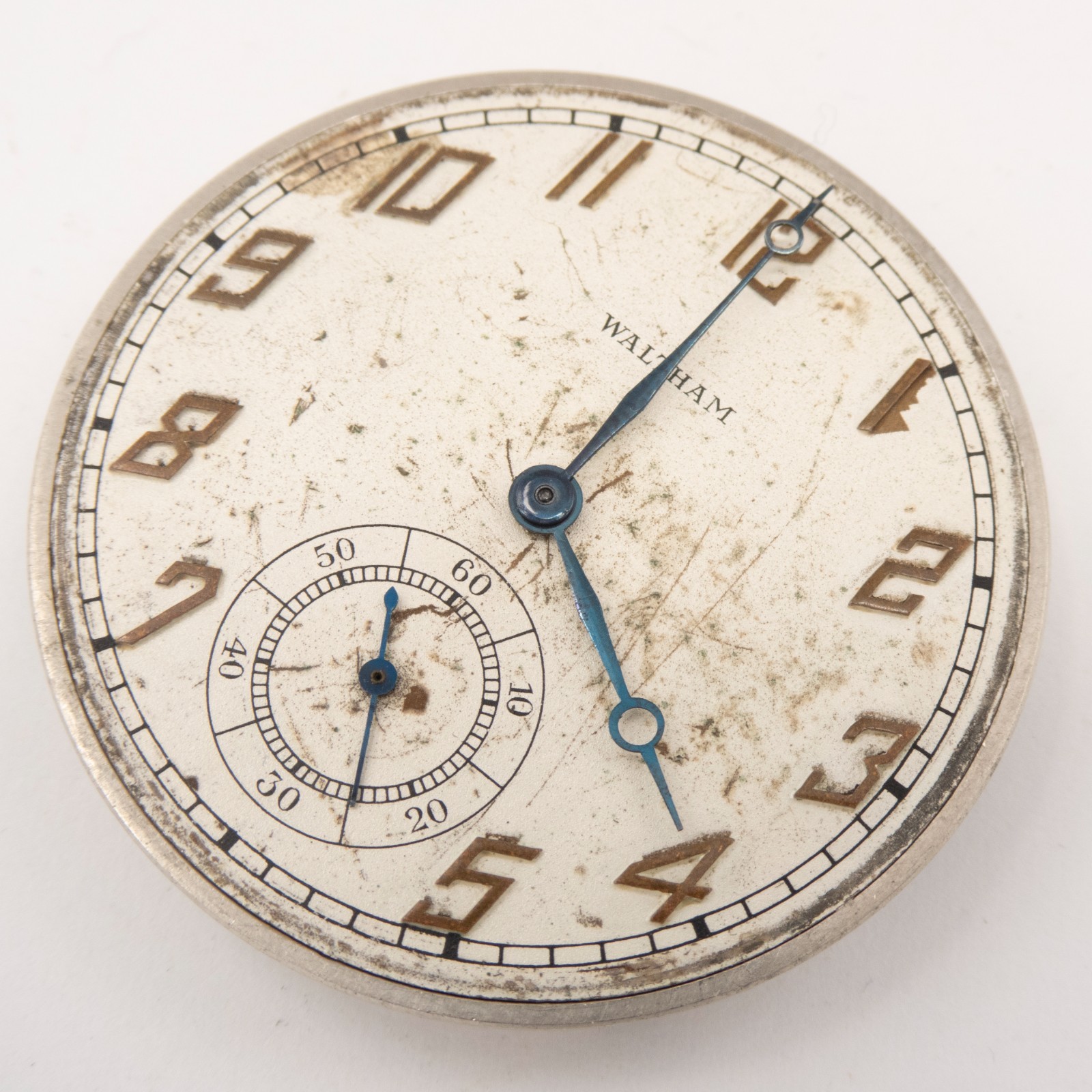 Waltham Grade No. 225 12-Size 17-Jewel Antique Pocket Watch Movement, Keeps Time