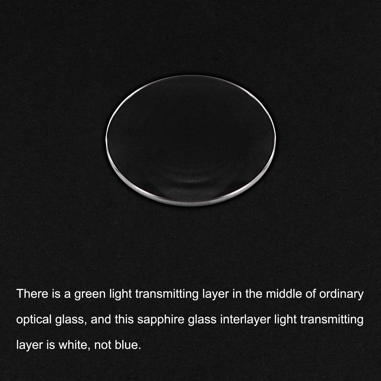 Glass Watch Single Lens Round 31.5mm Dia 1.3mm Edge Thickness, Transparent