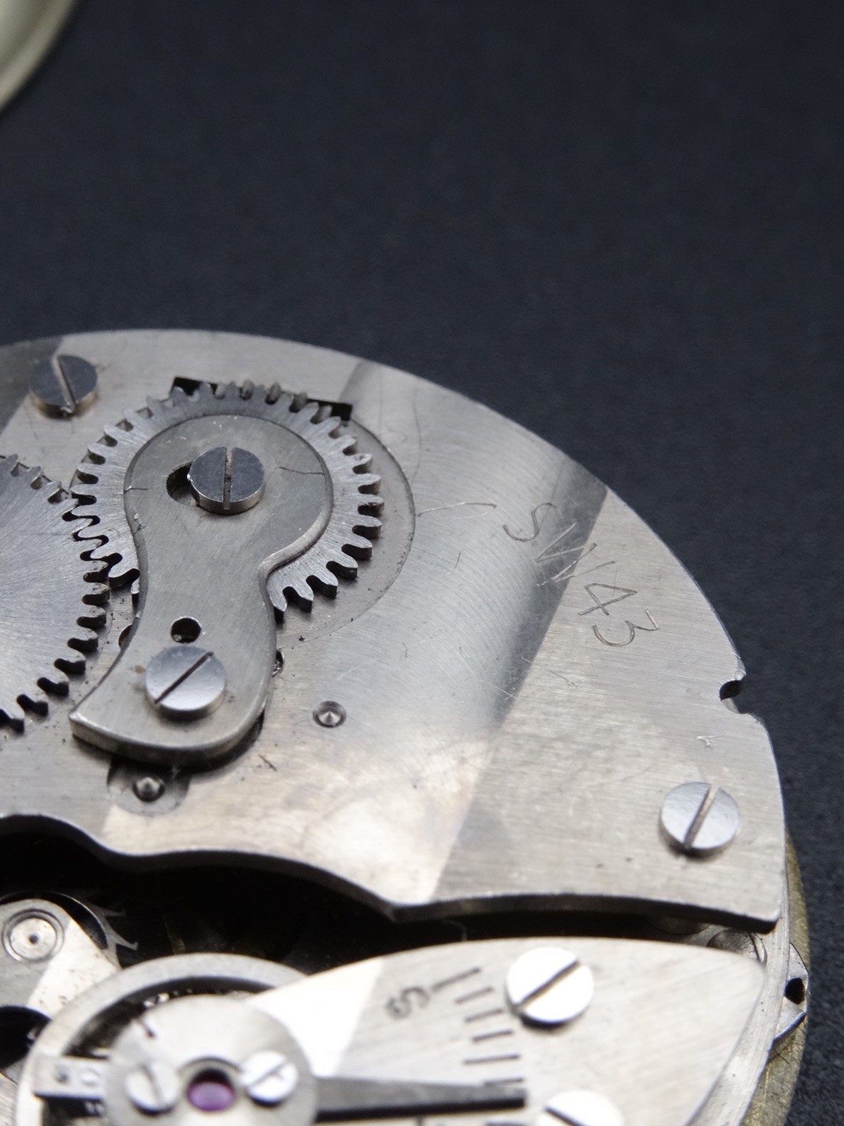 Smiths Military Broad Arrow Movement Dial & Case Back 1/5 Second