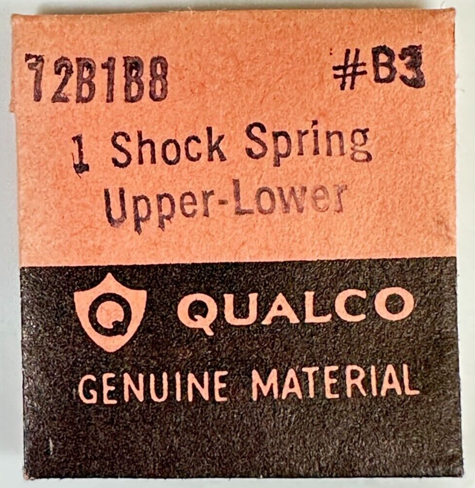 QUALCO 12B1B8 #B3 SHOCK SPRING UPPER LOWER WATCH REPAIR PART NEW OLD STOCK G