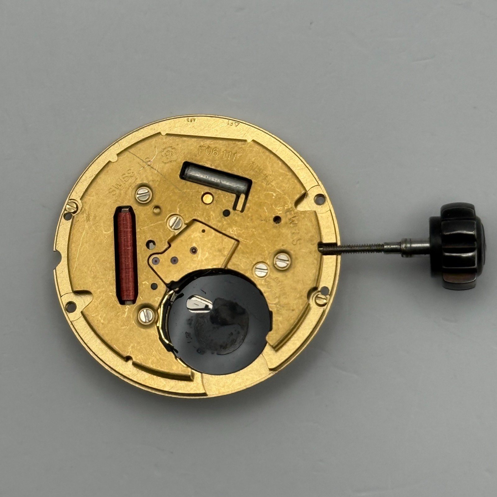 ETA F06.111 Watch Movement Running Quartz Heuer Crown Swiss Parts Repair 26.2mm