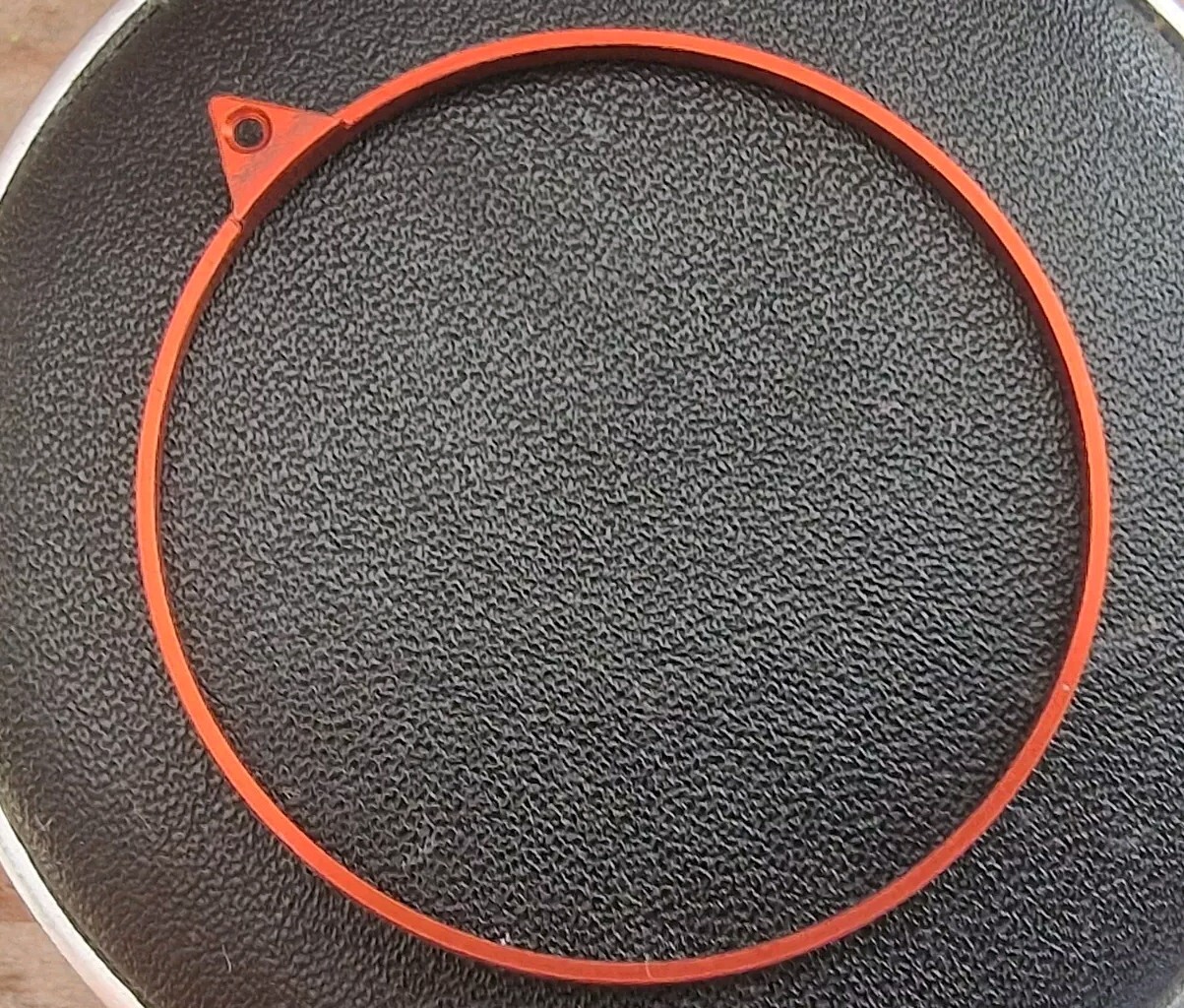 NOS Original Enicar Red Pointer Ring – Triangle Style – Inner Size 31.25mm
