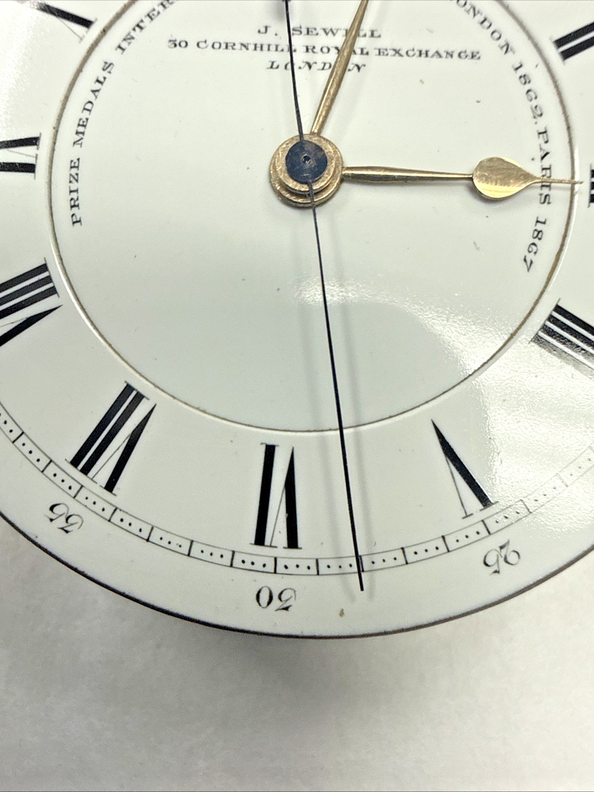 J.Sewell 30 Cornhill Royal Exchange Antique English Pocket Watch Mvt,Dial,Hands
