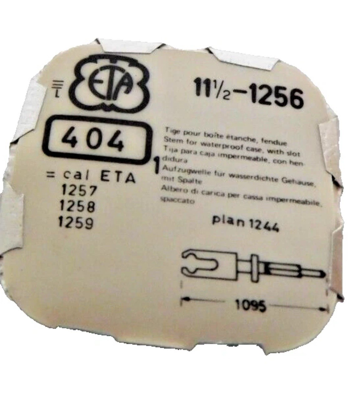 ETA #1256 Part # 404 Female Stem Bestfit 360-161