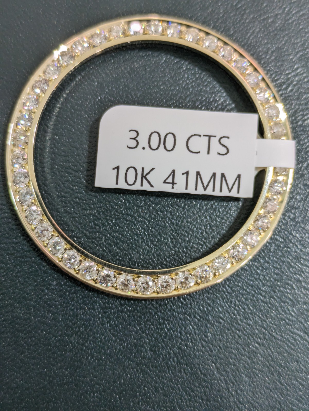 Rolex Datejust II 41 MM Custom 3.00ct Diamond Bezel 10K YG MODEL 116333