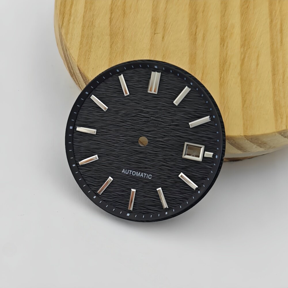 33.5mm NH35 Textured Watch Dial for Automatic Mechanical Watch Mod Parts