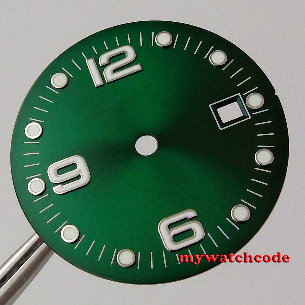 31.5mm sterile black watch dial Fit ETA 2836 2824 DG2813 3804 Miyota 8215 8205
