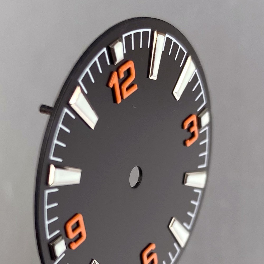 29mm Black Grey Orange Watch Dial fit NH35 NH36 Miyota8215 ETA 2824 PT5000 SW200