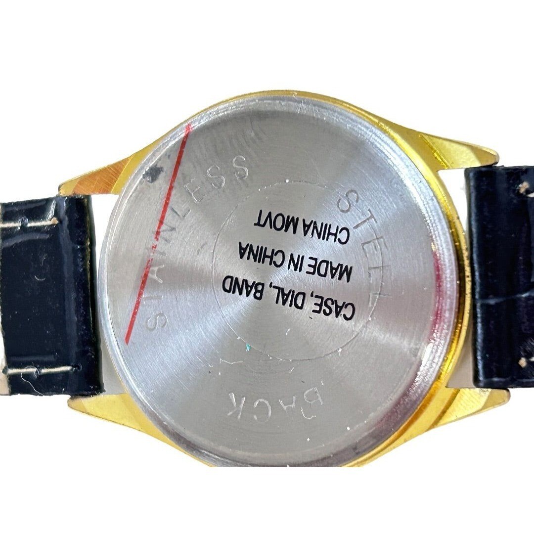 Ladies Quartz Movement Wristwatch Goldtone Roman Numerals For Parts Salvage