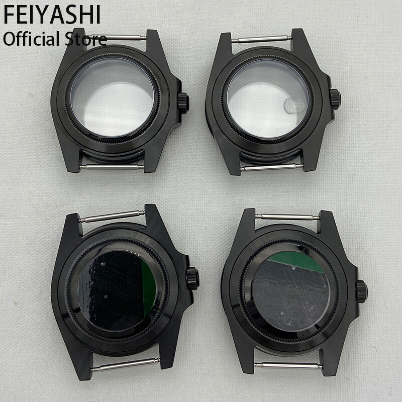 40mm Improved GMT Submarine Yacht watch Cases Ceramic Bezel For Nh35 NH36 NH38