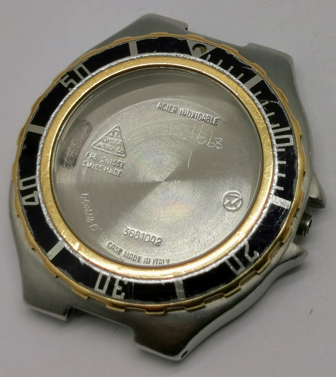 Vtg 1990s Omega Seamaster 368.1042 Pre-Bond 2 Tone Gold & Steel 36mm Watch Case