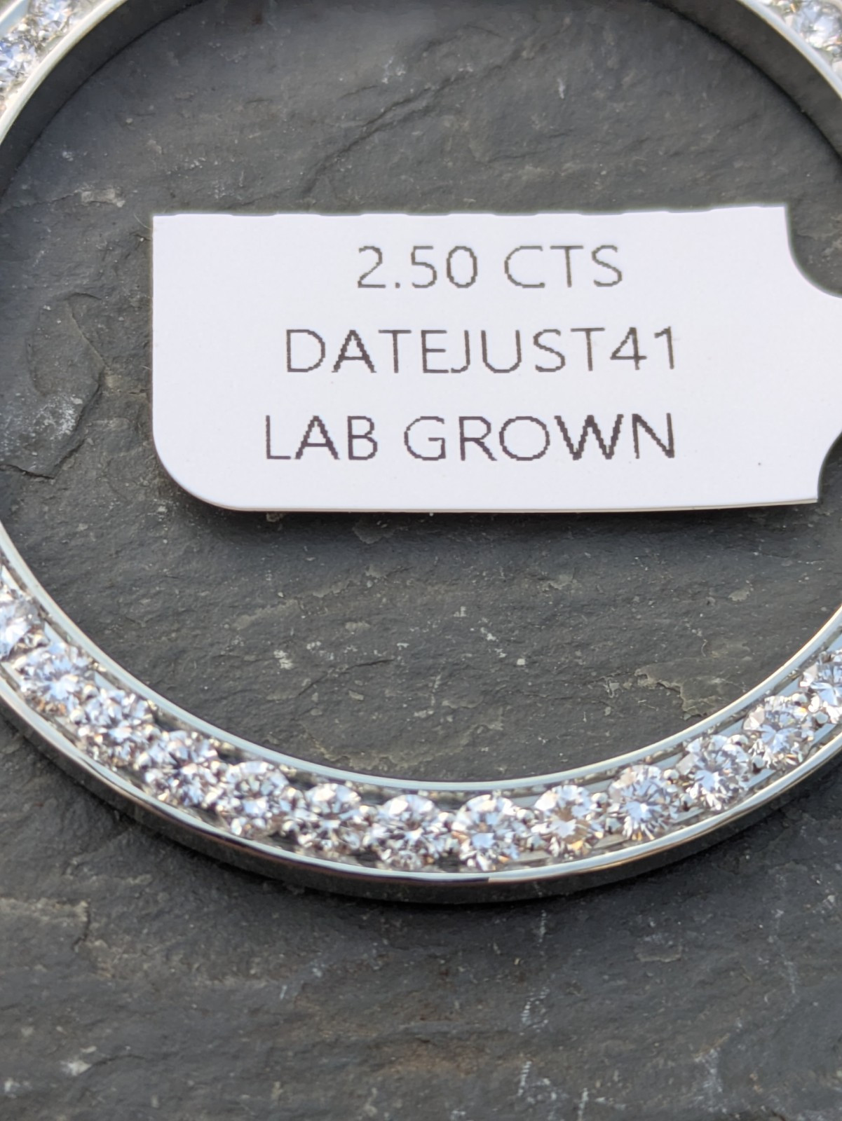 Rolex Datejust 41 MM Custom 2.50 Ct LAB GROWN Diamond Bezel MODEL 126300