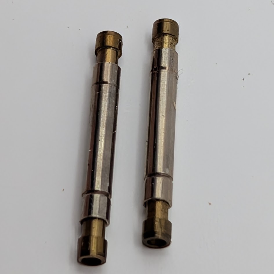 Vintage NOS Lot of 2 Female Spring Bars 20mm x 2mm 1.2mm Ends Universal Genève