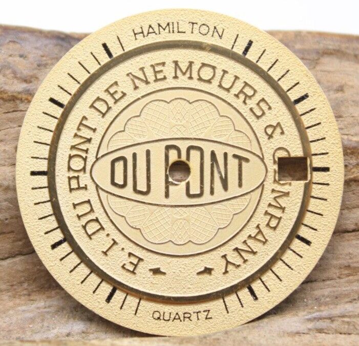 RARE HAMILTON WATCH DIAL DU PONT DE NEMOURS & CO. QUARTZ 28.9mm (RE2)