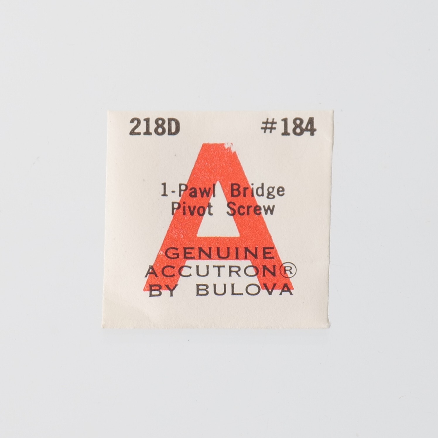 NOS Bulova Accutron 218D Pawl Bridge Pivot Screw Part #184 Watchmaker (C5D4)