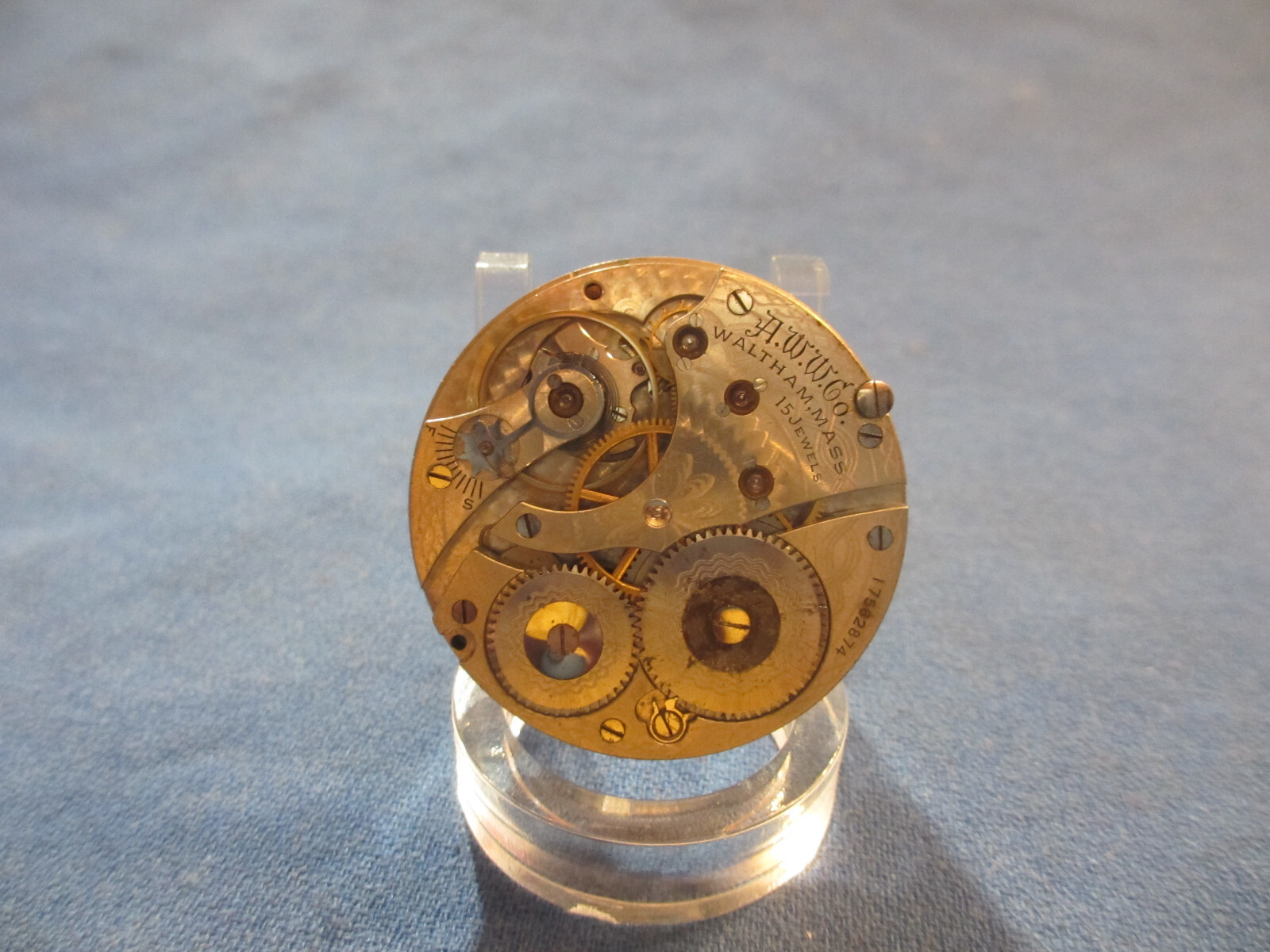 Watchmaker Estate INTERNATIONAL WATCH CO 19j PW Movement for Parts or Repair