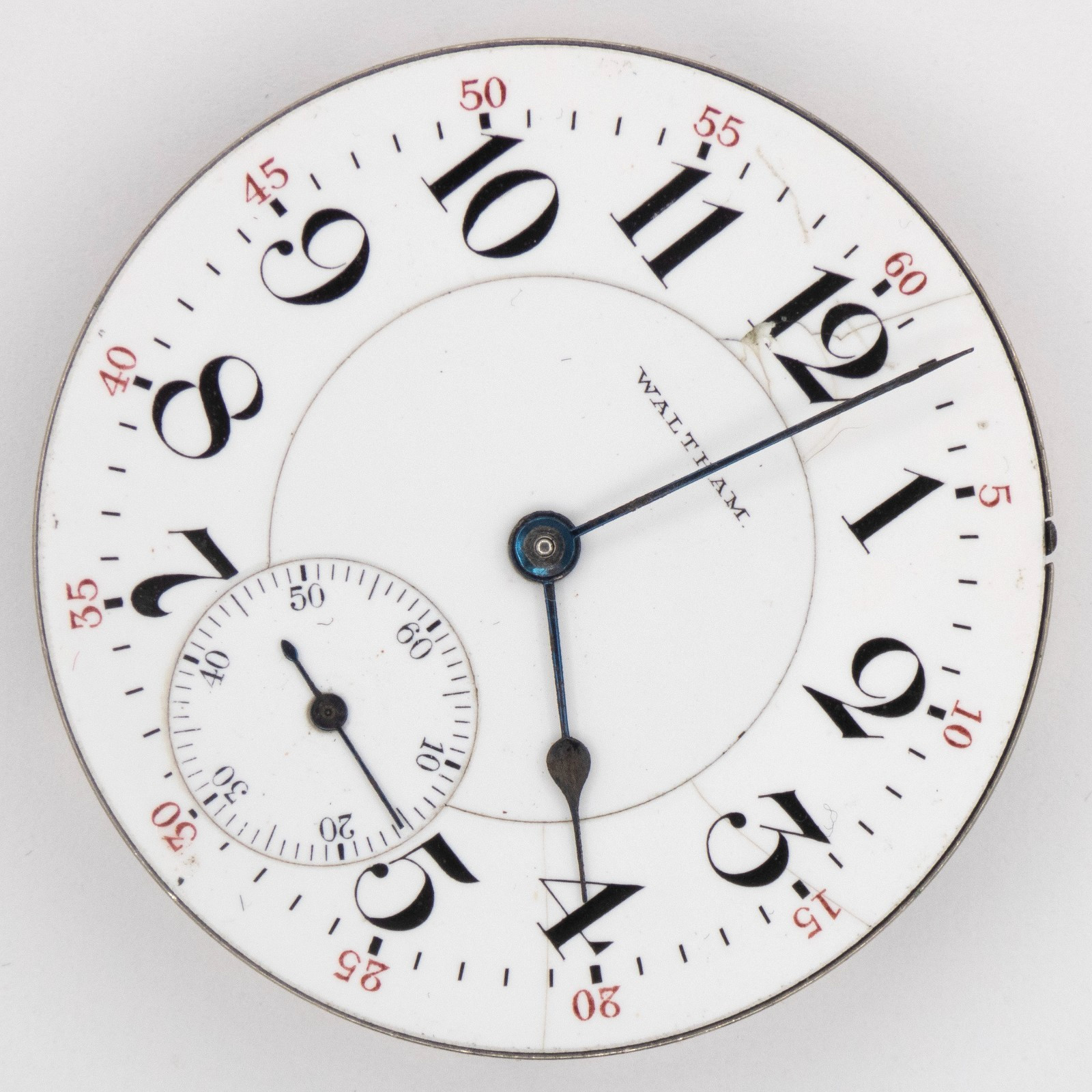 Waltham Vanguard 16-Size 23-Jewel Antique Pocket Watch Movement, Keeps Time