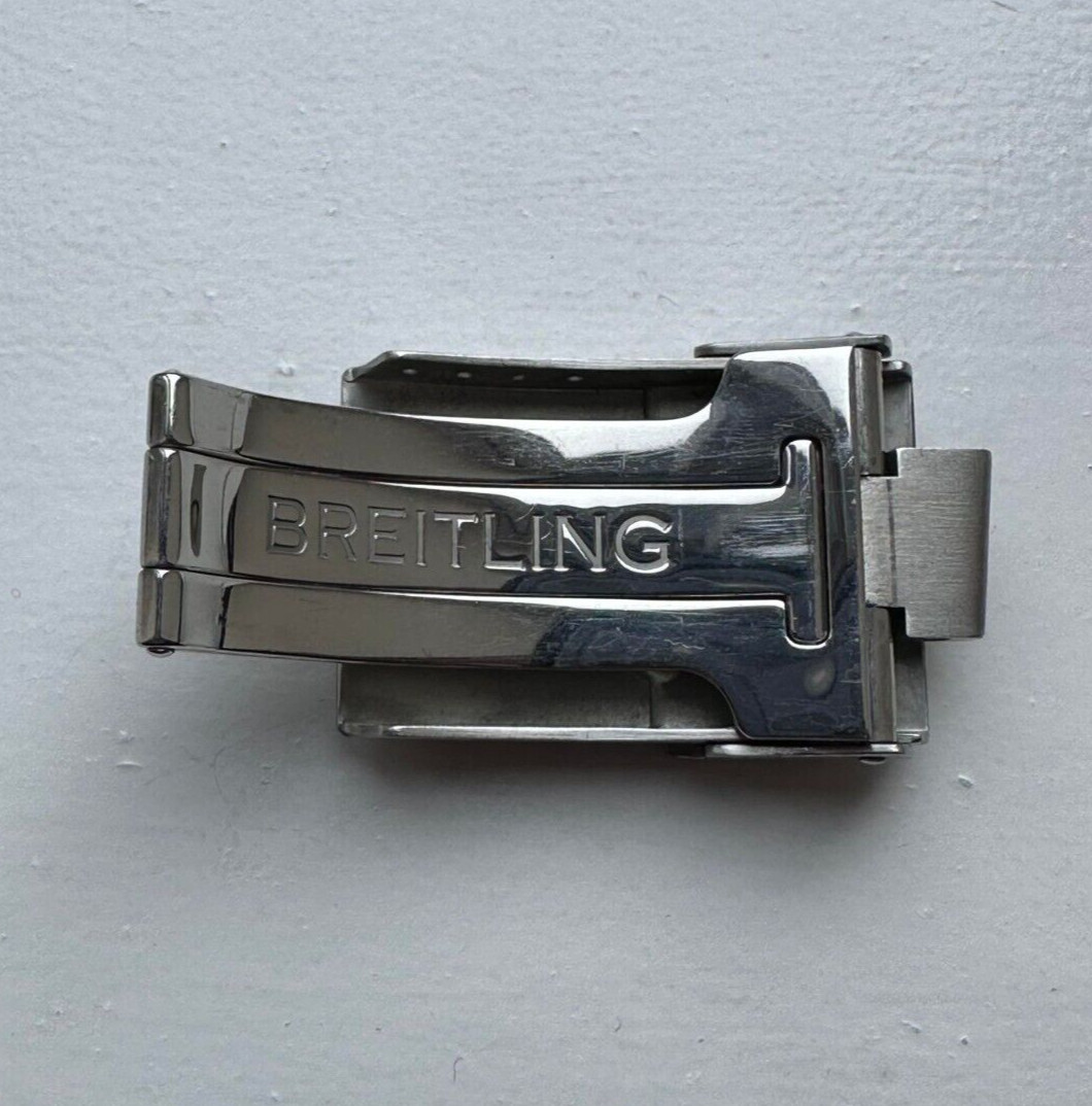 Genuine Original Breitling Deployment Deployant Clasp Buckle Bracelet Steel 20mm