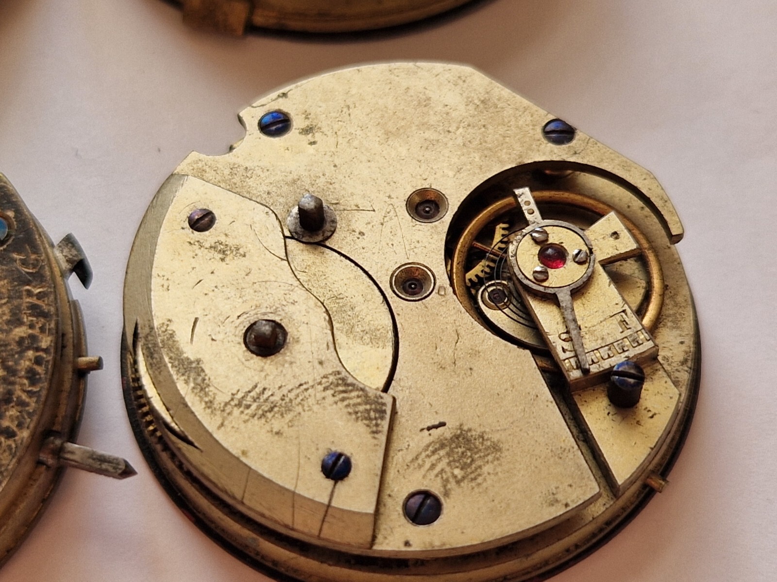 watch movements joblot Williams Rusel antique large size watchmakers lot 6x