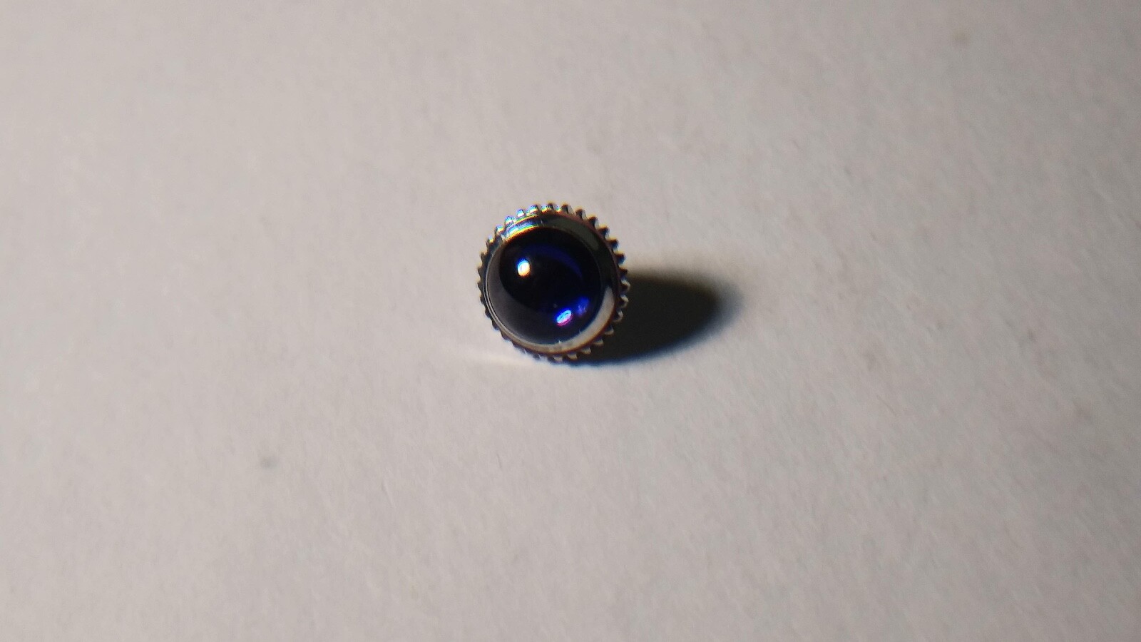 Cartier crown 6mm Large BLUE GEM/Jewel stainless steel