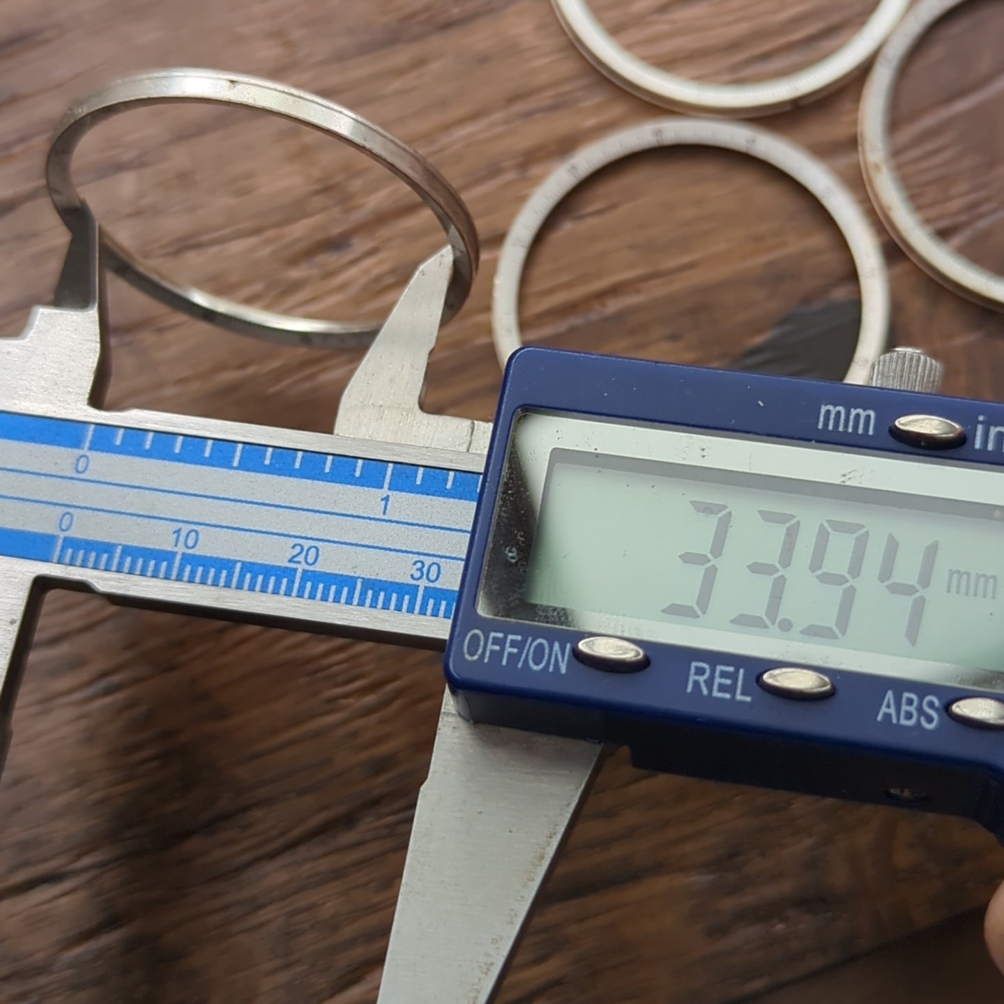5 x Vintage Chronograph Watch Inner Scale Rings Parts, 37.8mm (CO36)