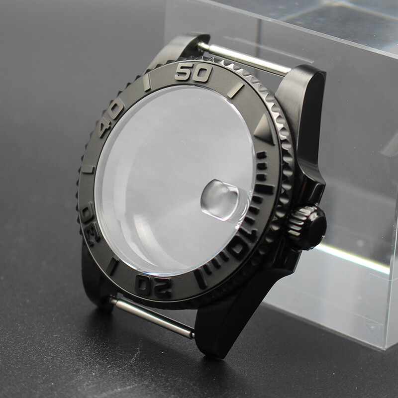 40mm Improved GMT Submarine Yacht watch Cases Ceramic Bezel For Nh35 NH36 NH38