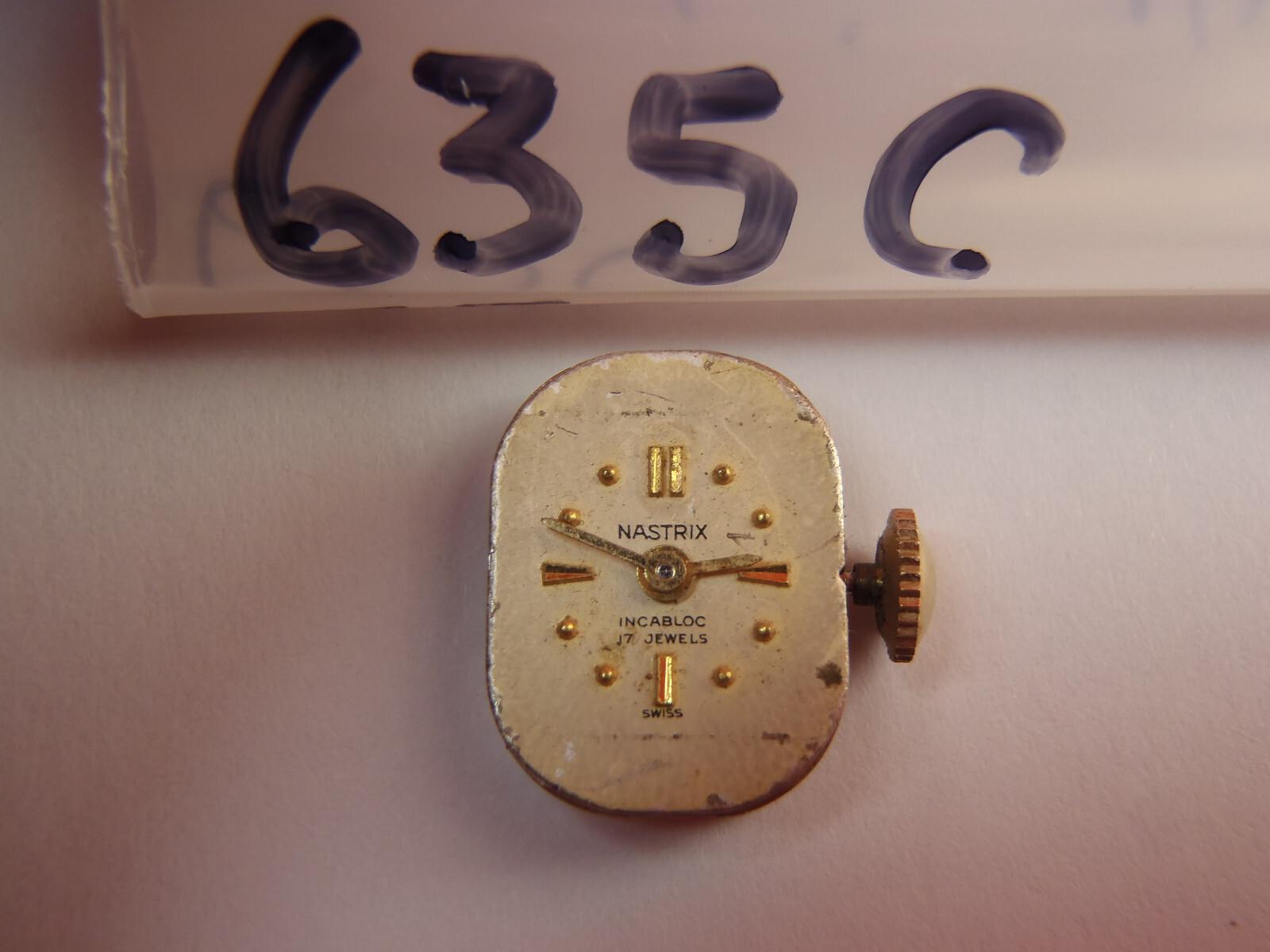 Nastrix HYQ Hilton Watch Co Watch Movement Dial Hands Crown 17J Running