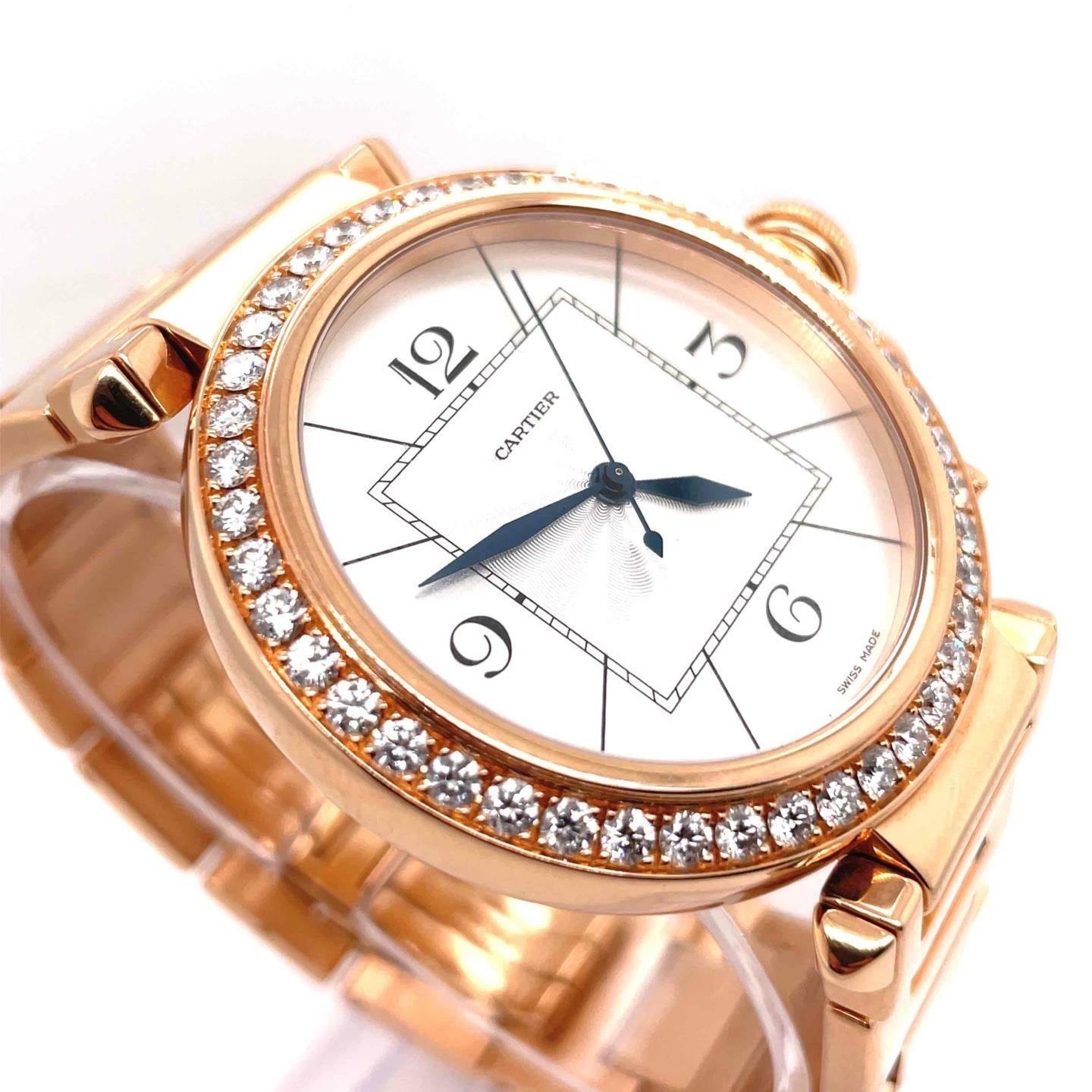 Cartier Pasha 18k Rose Gold with Factory Diamond Bezel 42 mm Ladies Watch 2770