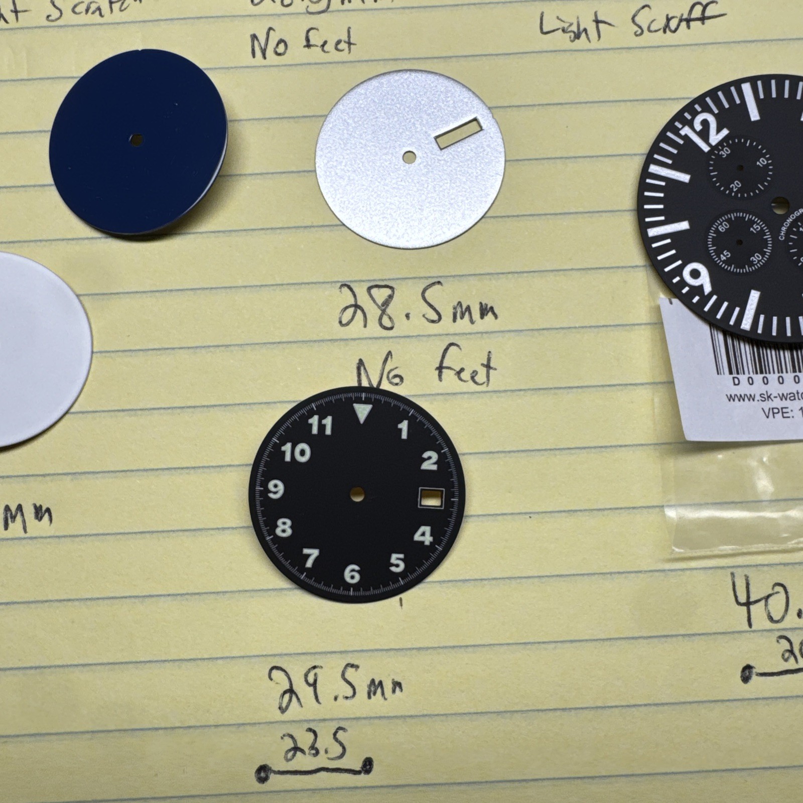 15 Watch Dial Lot MOST NEW 28.5 28mm 29.5 40.5 NH35/36
