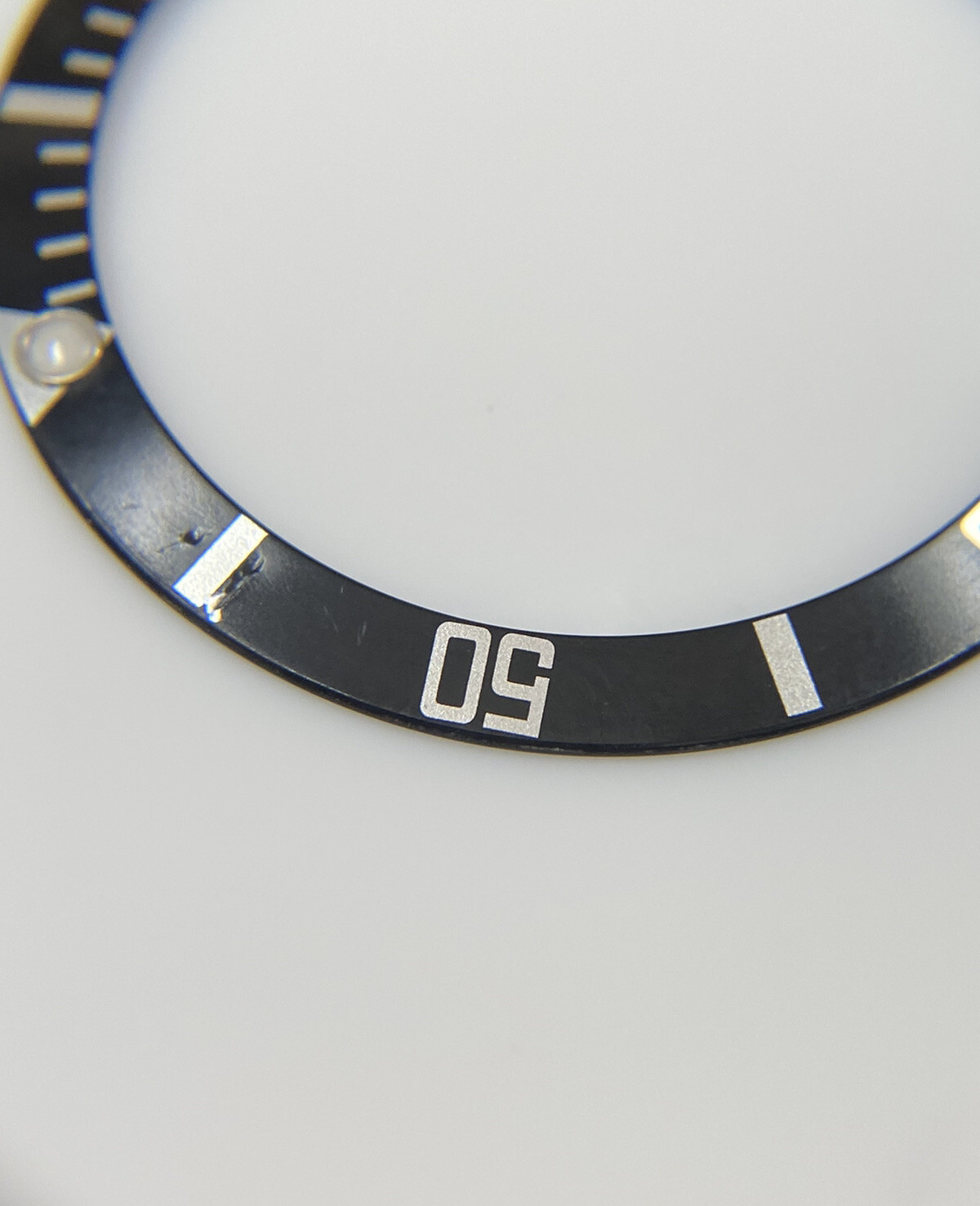 Genuine Rolex No Date Submariner 14060 14060M Black/White Bezel Insert