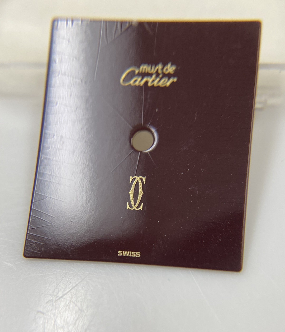 Original Cartier Must de Cartier Tank Vermeil GM/LM Burgundy Dial