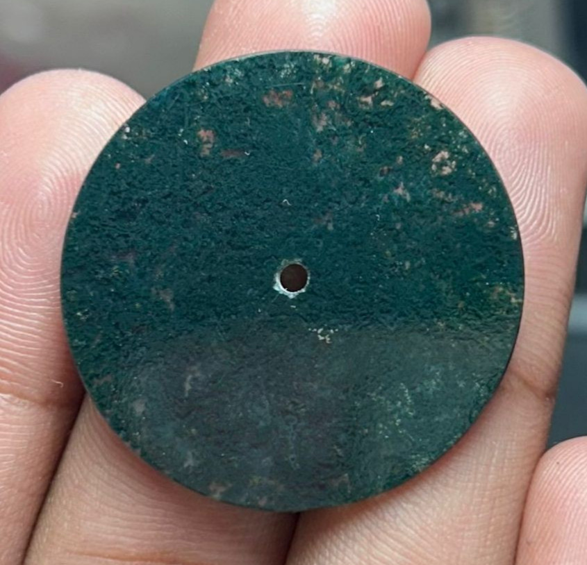 Moss Agate Watch Dial: Natural Green Gemstone (size 31.5mm, 17.25Ct) GMC-269