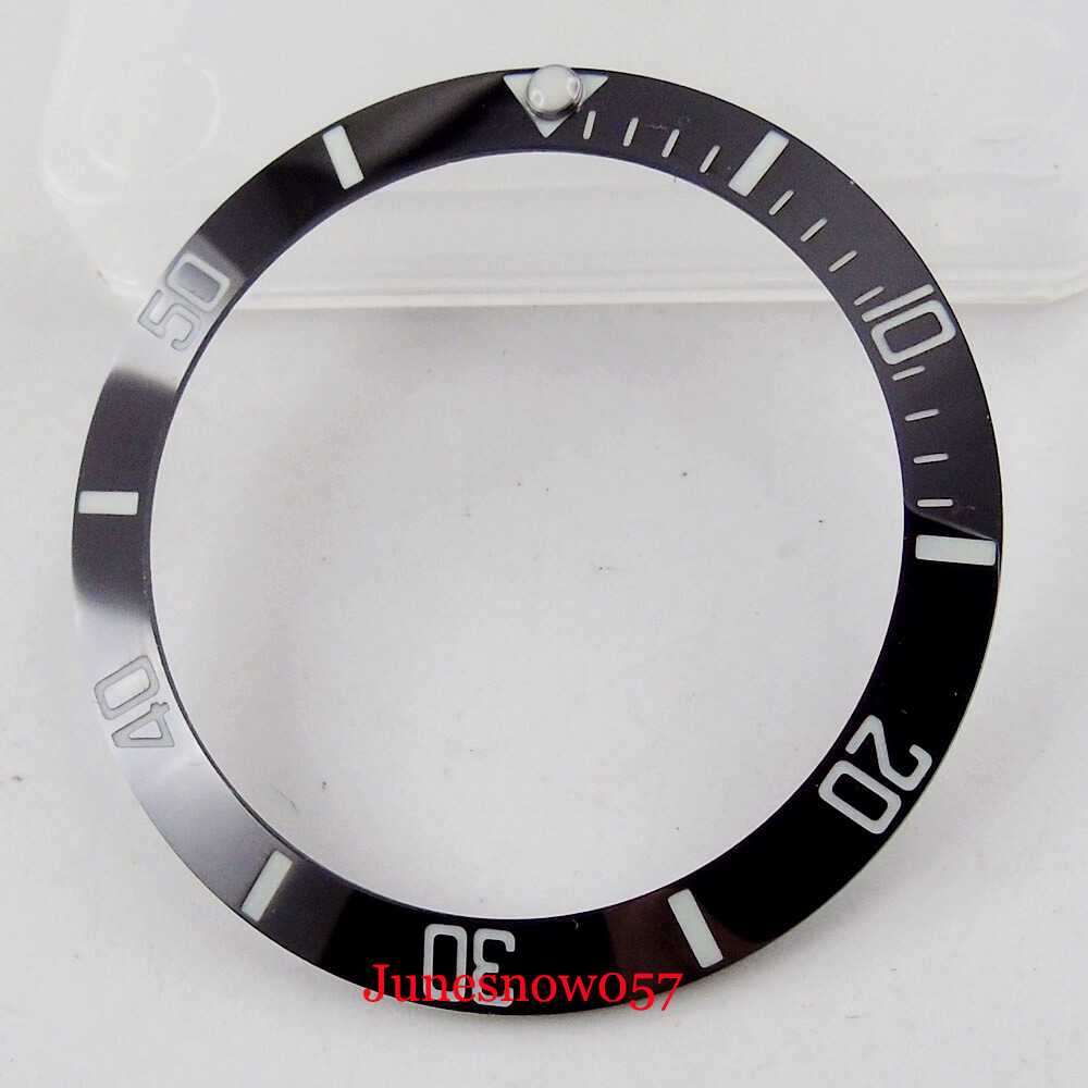 38MM Watch Ceramic Bezel Insert Luminous Top Slope Fit 40mm Automatic Watch