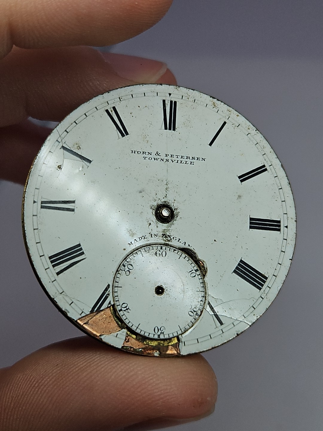 ENGLISH WATCH CO LONDON POCKET WATCH MOVEMENT 16j 43.1mm For Parts/Repair