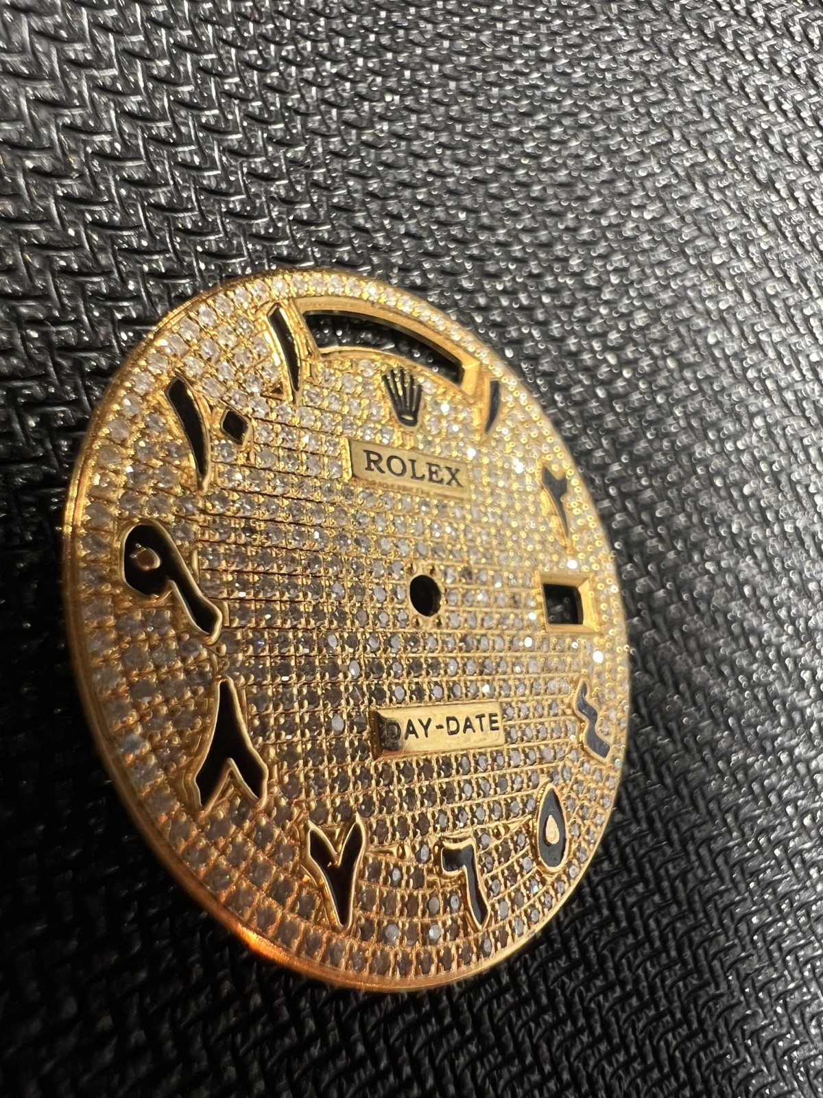 Rolex Day Date Aftermarket Diamond Pave Dial Eastern Arabic 18038 18078 18238